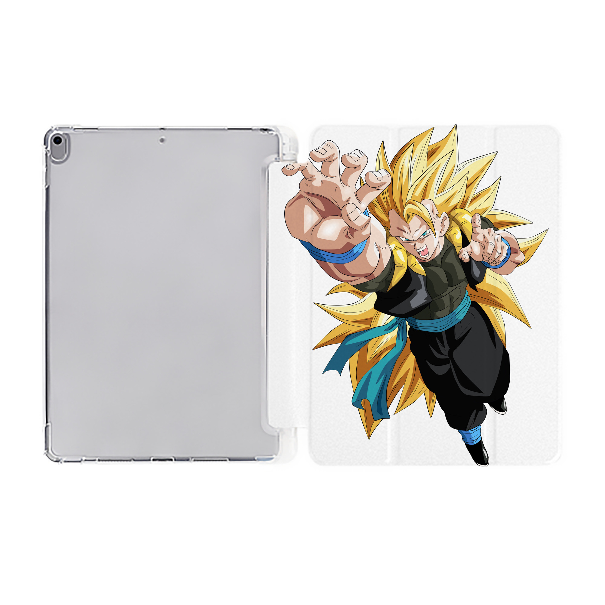 （画像用） ドラゴンボール ベジータ四世（Bejīta Yonsei）DRAGON BALL Vegeta IV IPad ケース ペン収納付き 三つ折りスタンド PUレザー×シリコン 対応機種9.5/10.5/10.9インチ